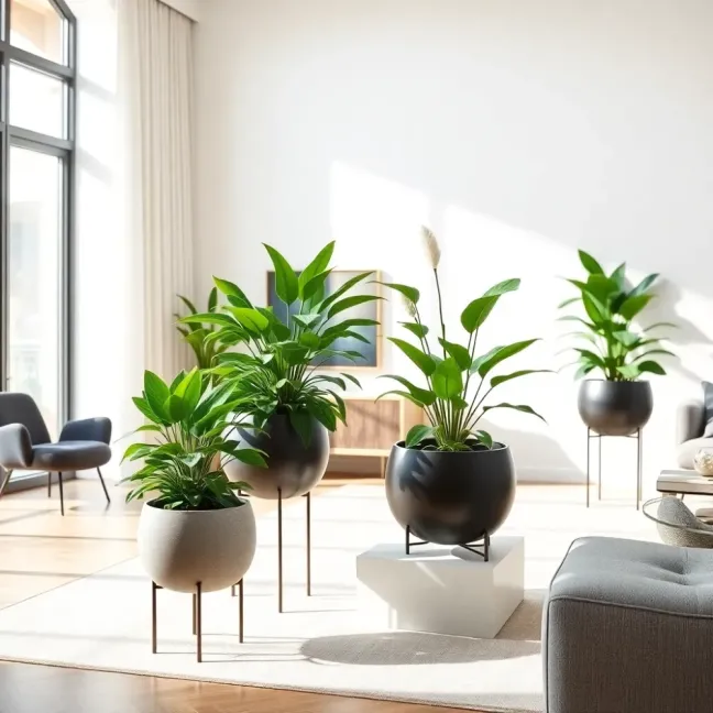 Nowoczesne kwietniki do salonu