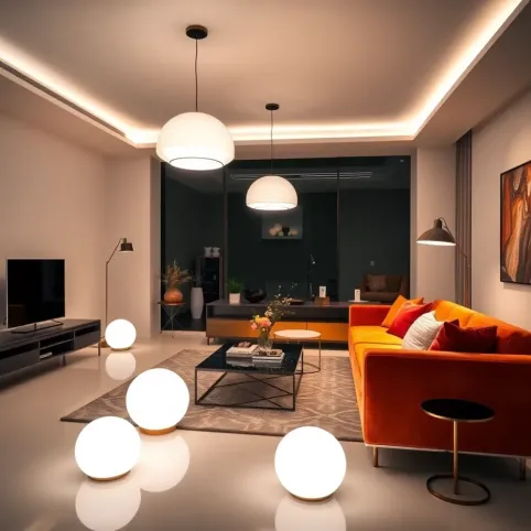 Nowoczesne lampy ledowe do salonu