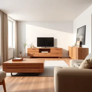 Nowoczesne meble dębowe do salonu