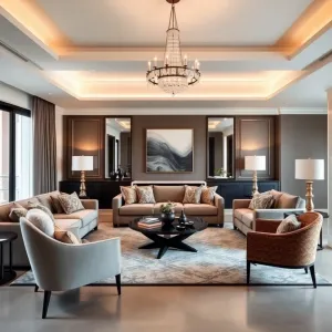 Nowoczesne meble do salonu glamour