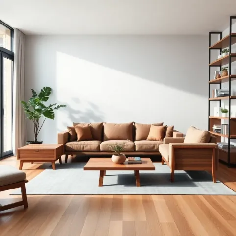 Nowoczesne meble drewniane do salonu