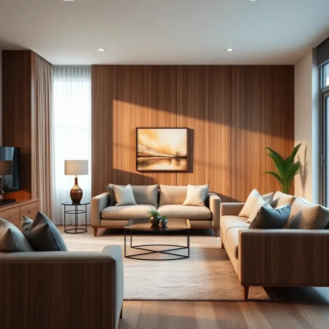 Nowoczesne meble fornirowane do salonu