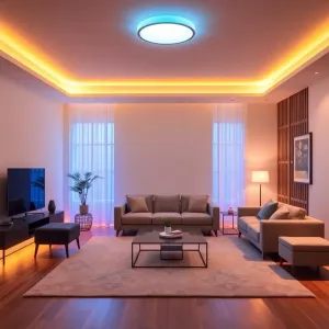 Nowoczesne oświetlenie salonu