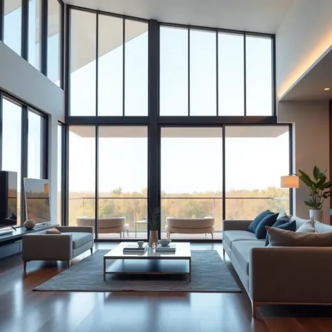 Nowoczesne panele okienne do salonu