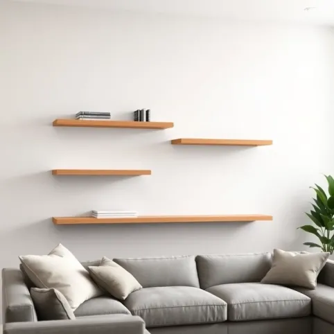 Nowoczesne półki wiszące do salonu