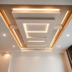 Nowoczesne sufity w salonie