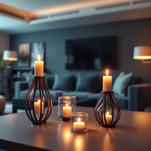 Nowoczesne świeczniki do salonu