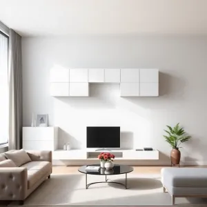 Nowoczesne szafki wiszące do salonu