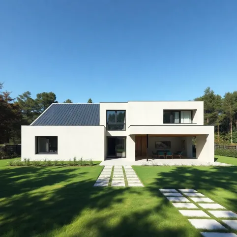 Nowoczesny dom bez garażu