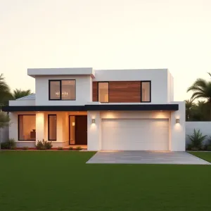 Nowoczesny dom parterowy z garażem dwustanowiskowym