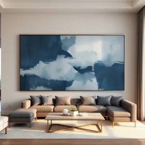 Nowoczesny duży obraz do salonu w ramie