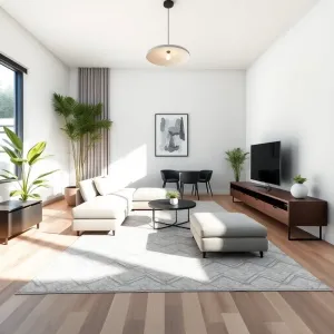 Nowoczesny salon w bloku inspiracje