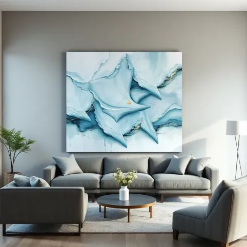 Obraz do szarego salonu