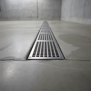 Odpływ liniowy w garażu montaż