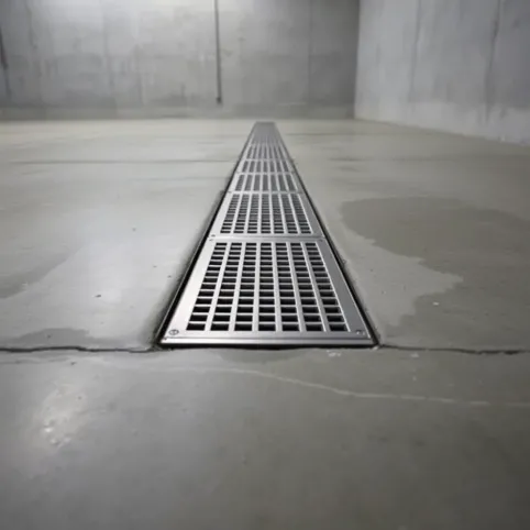 Odpływ liniowy w garażu montaż