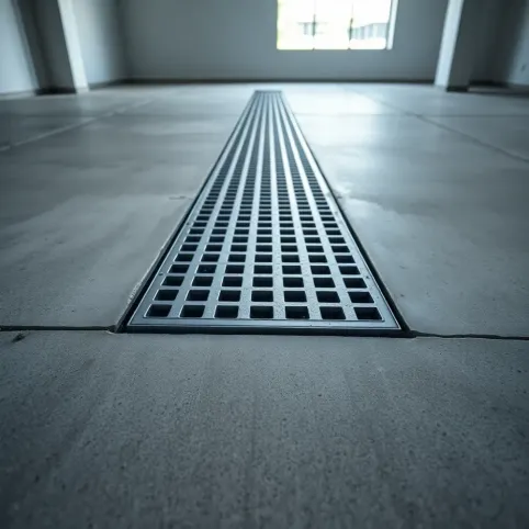 Odpływ liniowy w garażu z syfonem