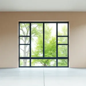 Okno zamiast bramy garażowej