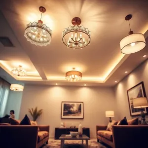 Oświetlenie sufitowe salon inspiracje