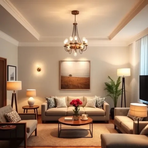 Oświetlenie w salonie inspiracje