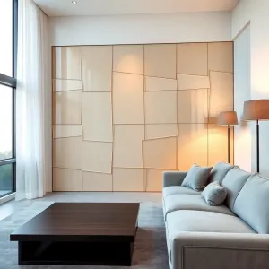 Panele szklane na ścianę w salonie