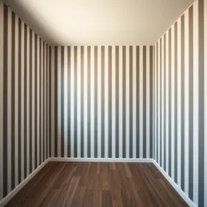 Pasy na ścianie powiekszajace pokój