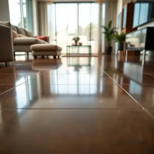 Płytki na wysoki połysk w salonie