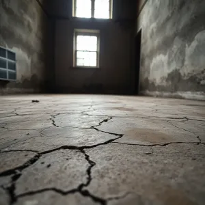 Podłoga w piwnicy w starym domu