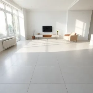 Podłoga w salonie z płytek