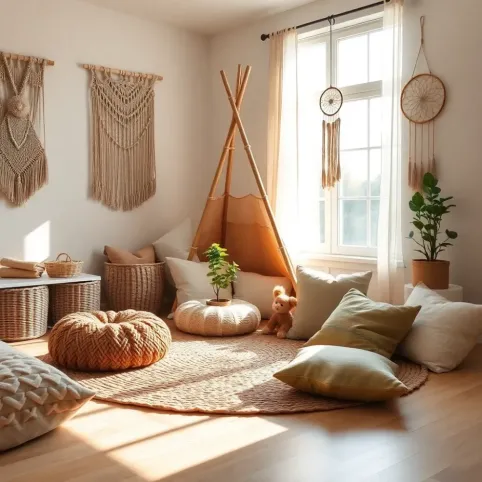 Pokój boho dla dziewczynki