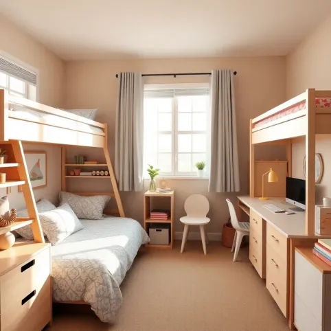 Pokój dla 2 dziewczynek aranżacje