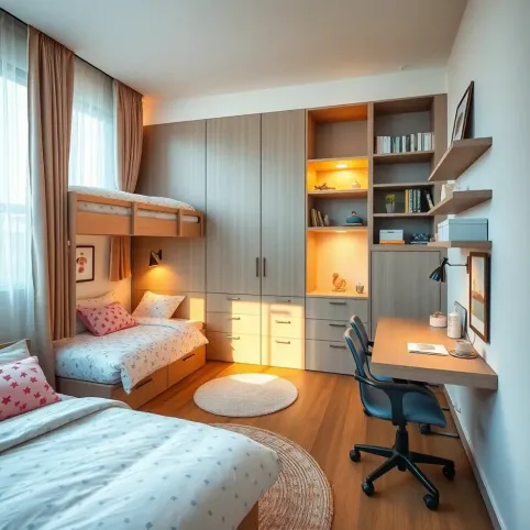 Pokój dla 2 dziewczynek w bloku