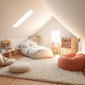 Pokój dla 3 latka na poddaszu