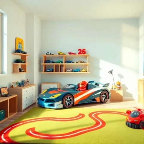 Pokój dla chłopca samochody
