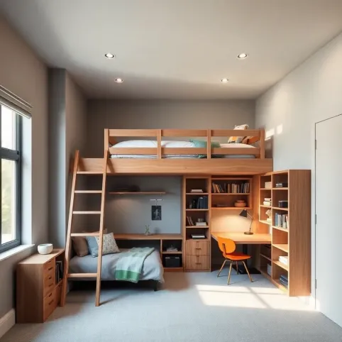 Pokój dla chłopca z antresolą