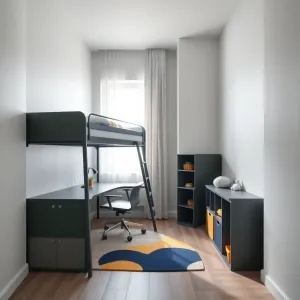 Pokój dla dwóch chłopców w bloku