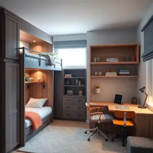 Pokój dla dwóch chłopców w różnym wieku