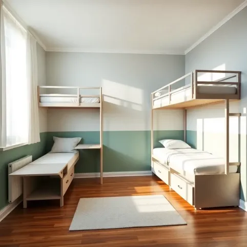 Pokój dla dwójki dzieci w bloku