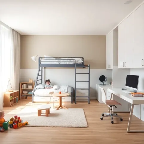 Pokój dla rodzeństwa w różnym wieku