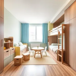 Pokój dla trójki dzieci w bloku