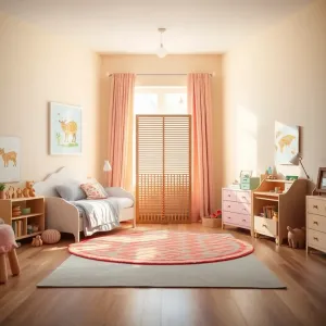 Pokój dziecięcy podzielony na dwa