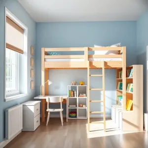 Pokój dziecięcy z łóżkiem na antresoli