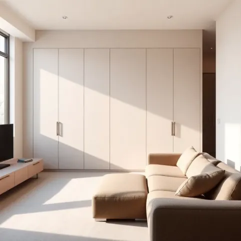 Pokój dzienny z szafą