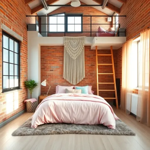 Pokój loftowy dla dziewczyny