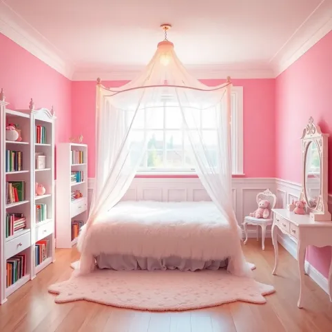 Pokój różowy dla dziewczynki