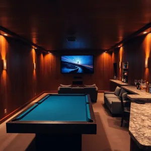 Pokój rozrywki w piwnicy