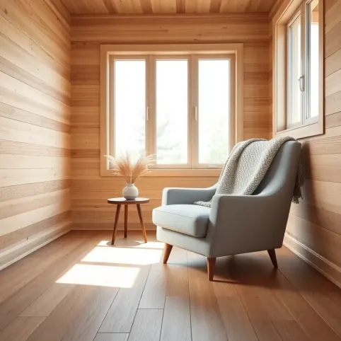 Pokój w drewnie aranżacje