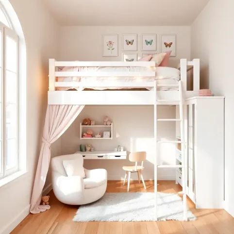 Pokój z antresolą dla dziewczynki