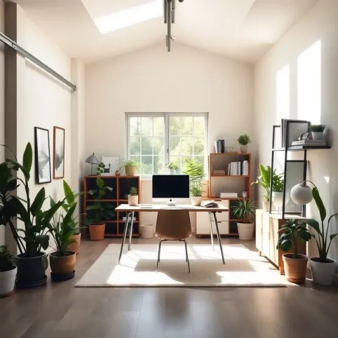 Pokój z garażu w domu