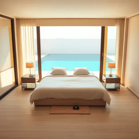 Pokój z wyjściem na basen