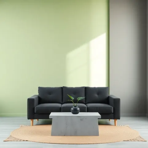 Pokój zielony z szarym